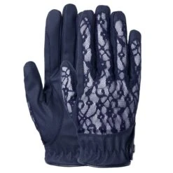 B Vertigo Women's Cooling Lace Riding Gloves - Dark Navy