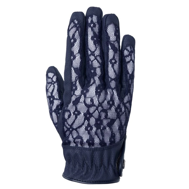 B Vertigo Women's Cooling Lace Riding Gloves - Dark Navy 4 B Vertigo Women's Cooling Lace Riding Gloves - Dark Navy - Image 4